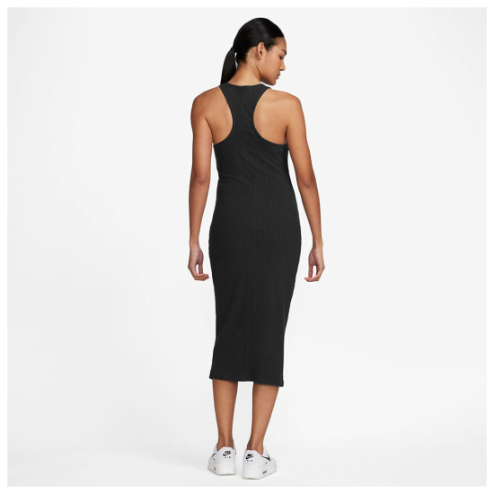 Nike Γυναικείο φόρεμα Sportswear Chill Knit Ribbed Midi Dress
